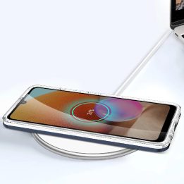 Skaidrus 3in1 korpusas Samsung Galaxy A72 4G Frame Gel Cover Blue