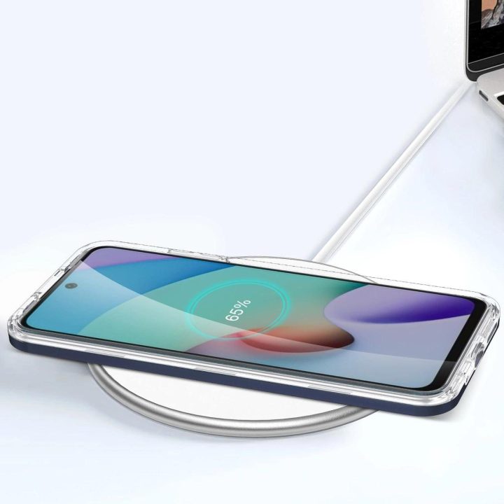 Skaidrus 3in1 korpusas Xiaomi Redmi 10 Frame Gel Cover Blue