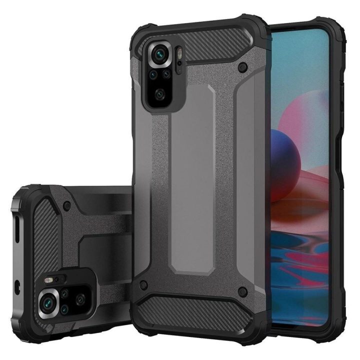 Hibridinis šarvuotas dėklas Tough Rugged Cover, skirtas Xiaomi Redmi Note 11T 5G / Redmi Note 11S 5G / Poco M4 Pro 5G , mėlynos