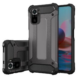 Hibridinis šarvuotas dėklas Tough Rugged Cover, skirtas Xiaomi Poco M4 Pro 5G black