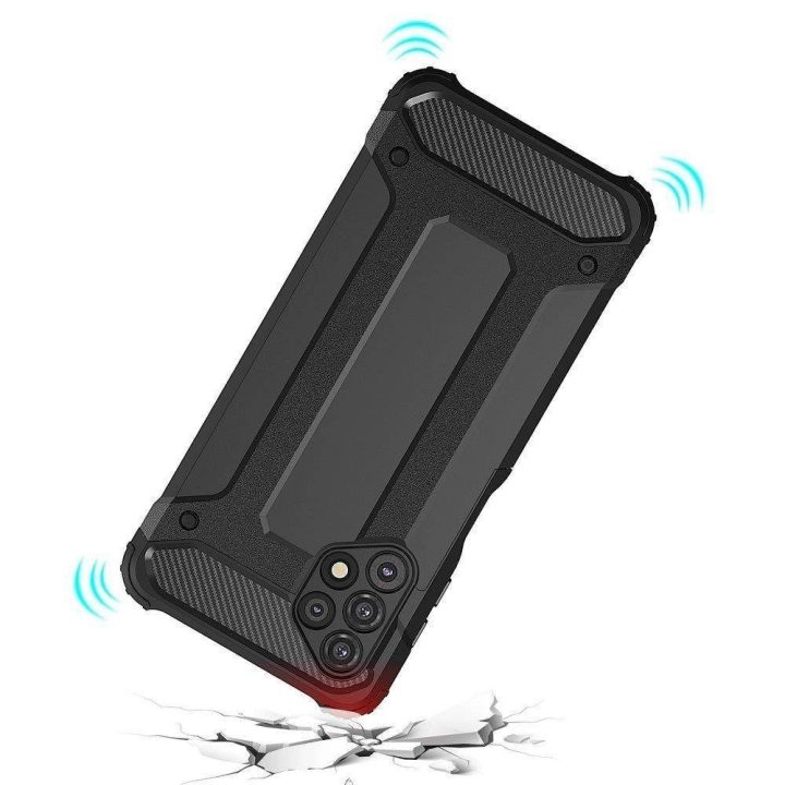 Hybrid Armor Case tvirtas, atsparus dėklas, skirtas Samsung Galaxy A73 , mėlynas