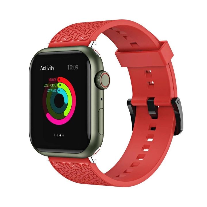 Laikrodžio dirželis Y dirželis, skirtas Apple Watch 7 / SE (45/44 / 42 mm) juosta laikrodžio juosta raudona