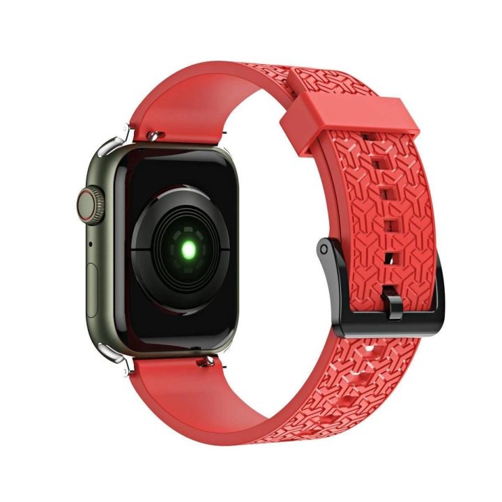 Laikrodžio dirželis Y dirželis, skirtas Apple Watch 7 / SE (45/44 / 42 mm) juosta laikrodžio juosta raudona