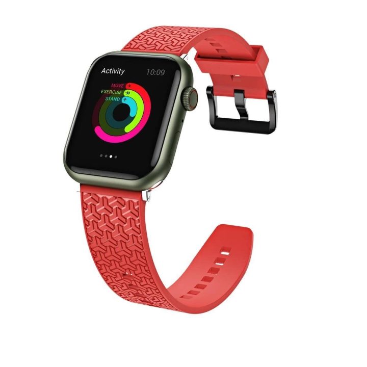 Laikrodžio dirželis Y dirželis, skirtas Apple Watch 7 / SE (45/44 / 42 mm) juosta laikrodžio juosta raudona