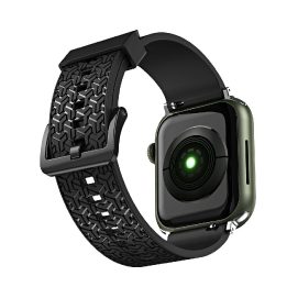Laikrodžio dirželis Y dirželis, skirtas Apple Watch 7 / SE (45/44 / 42 mm) juosta laikrodžio juosta juoda