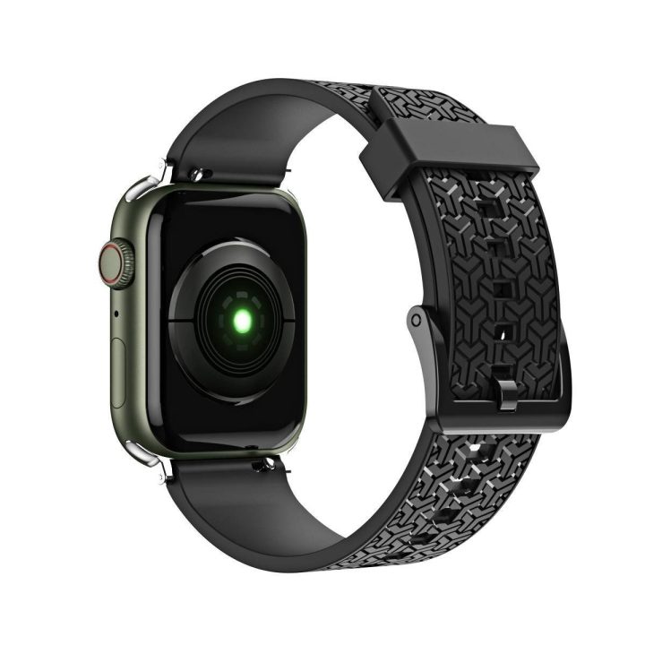 Laikrodžio dirželis Y dirželis, skirtas Apple Watch 7 / SE (45/44 / 42 mm) juosta laikrodžio juosta juoda