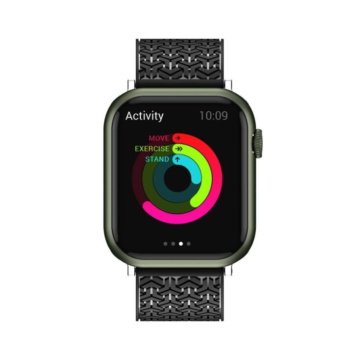 Laikrodžio dirželis Y dirželis, skirtas Apple Watch 7 / SE (45/44 / 42 mm) juosta laikrodžio juosta juoda