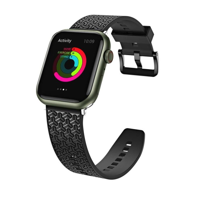 Laikrodžio dirželis Y dirželis, skirtas Apple Watch 7 / SE (45/44 / 42 mm) juosta laikrodžio juosta juoda