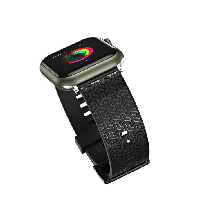 Laikrodžio dirželis Y dirželis, skirtas Apple Watch 7 / SE (45/44 / 42 mm) juosta laikrodžio juosta juoda