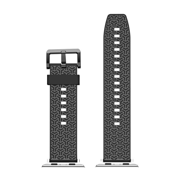 Laikrodžio dirželis Y dirželis, skirtas Apple Watch 7 / SE (45/44 / 42 mm) juosta laikrodžio juosta juoda
