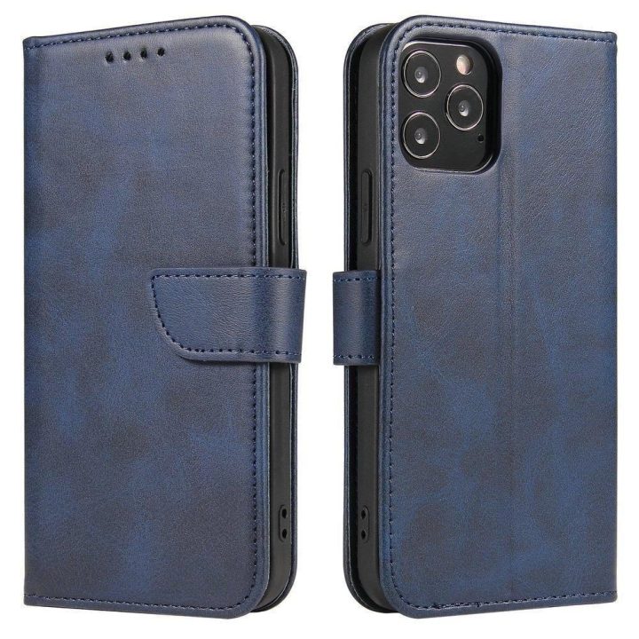 Magnetinis dėklas elegantiškas dėklas su atvartu ir stovo funkcija Poco M4 Pro 5G blue