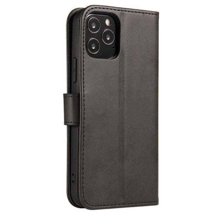 Magnetinis dėklas elegantiškas dėklas su atvartu ir stovo funkcija Honor Magic3 Pro juodas
