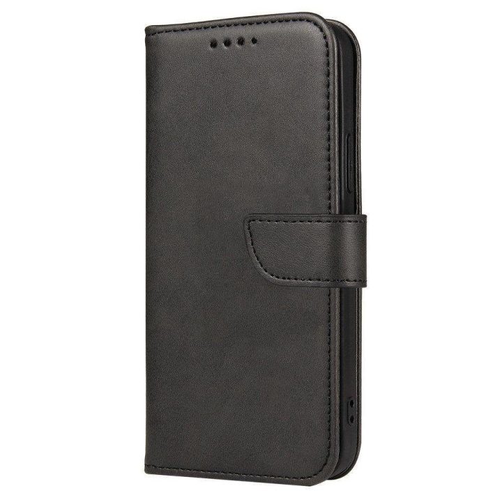Magnetinis dėklas elegantiškas dėklas su atvartu ir stovo funkcija Honor Magic3 Pro juodas