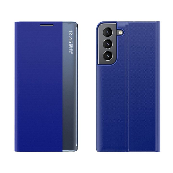 Naujas Sleep Case dėklas, skirtas Samsung Galaxy S22 + (S22 Plus) , mėlynas
