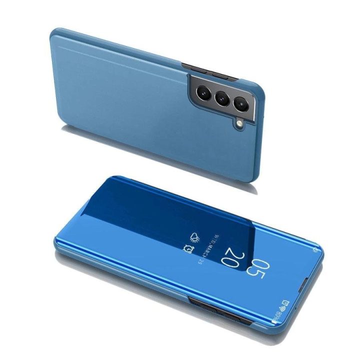 Clear View Case mėlynas dangtelis, skirtas Samsung Galaxy S22 + (S22 Plus)