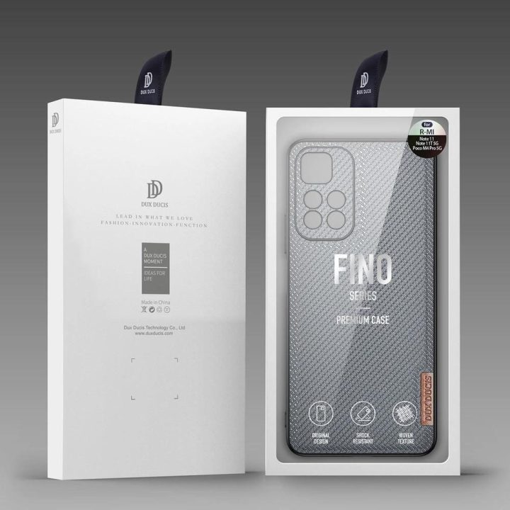 Fino dėklo dangtelis, padengtas nailono medžiaga Poco M4 Pro 5G blue
