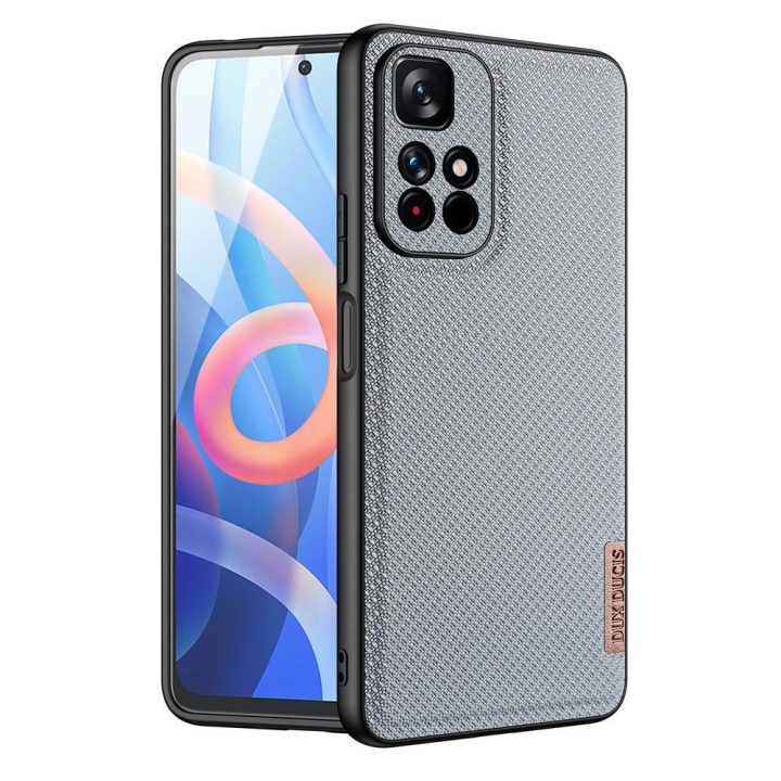 Fino dėklo dangtelis, padengtas nailono medžiaga Poco M4 Pro 5G blue
