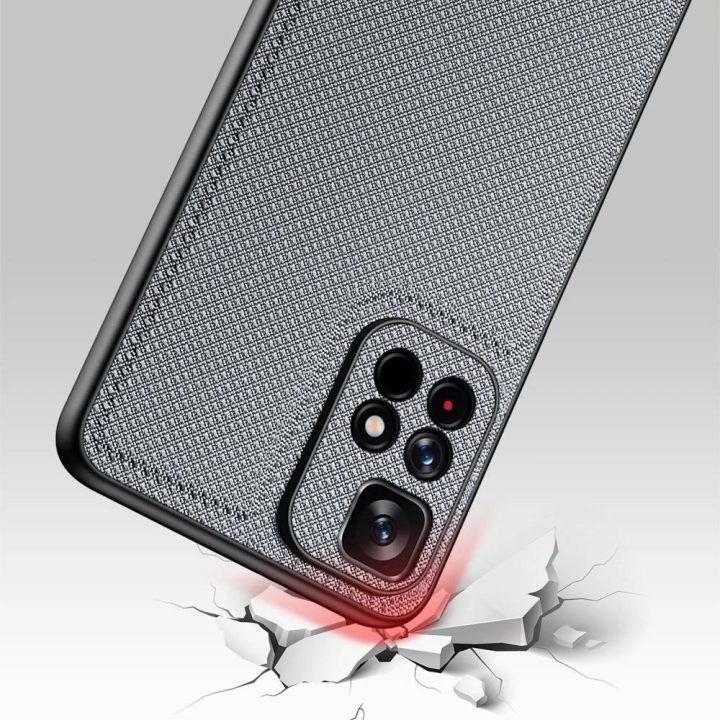 Fino dėklo dangtelis, padengtas nailono medžiaga Poco M4 Pro 5G blue