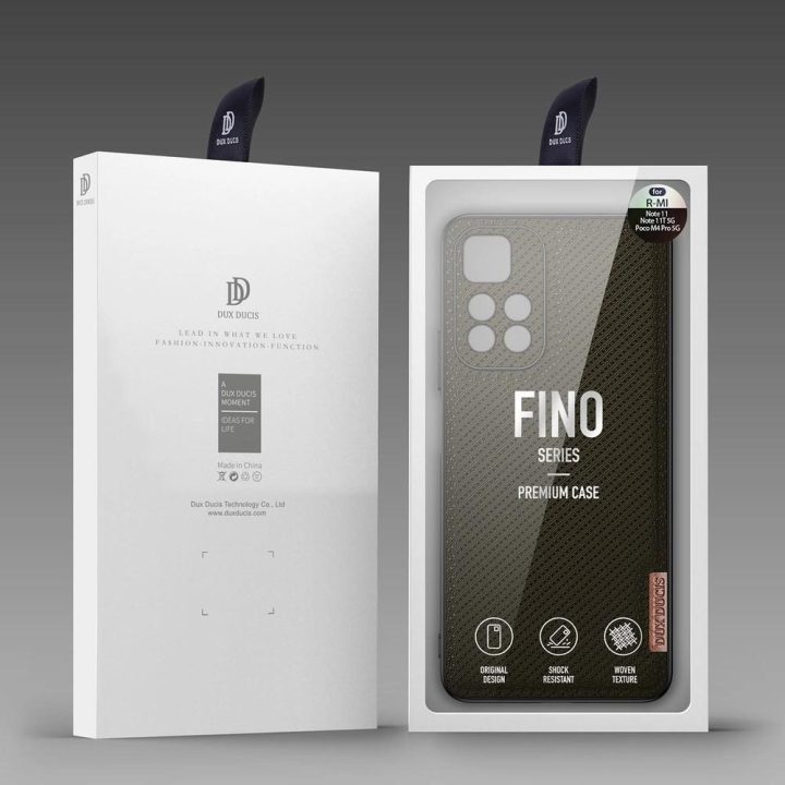 Fino dėklo dangtelis, padengtas nailono medžiaga Poco M4 Pro 5G green