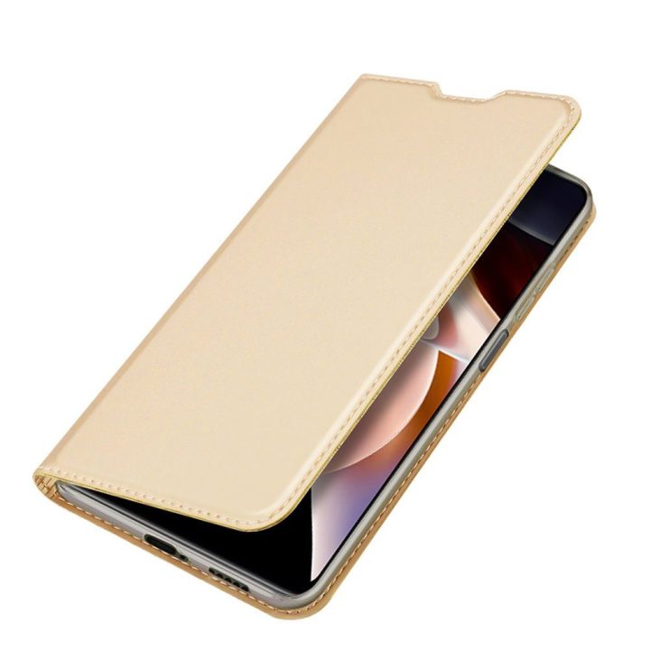 Skin Pro Holster dėklo dangtelis Flip Poco M4 Pro 5G auksinis