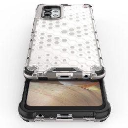 Honeycomb dėklas su geliniu rėmeliu Samsung Galaxy A03s (166.5) , juodos spalvos