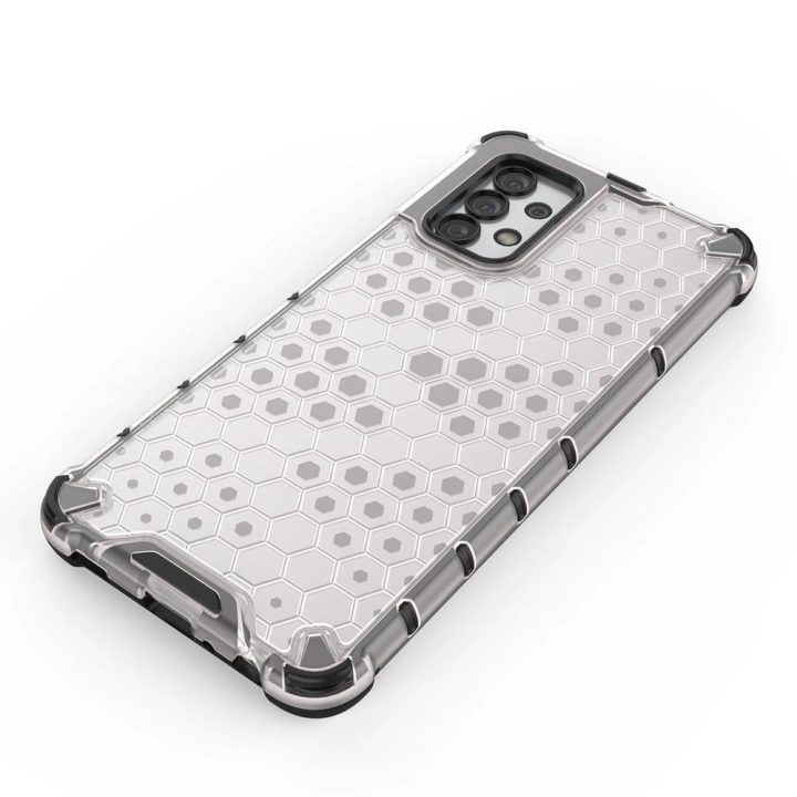 Honeycomb dėklas su geliniu rėmeliu Samsung Galaxy A03s (166.5) , juodos spalvos
