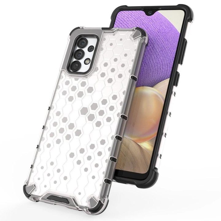 Honeycomb dėklas su geliniu rėmeliu Samsung Galaxy A03s (166.5) , juodos spalvos