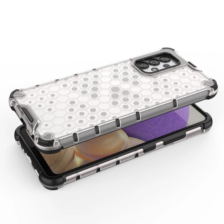 Honeycomb dėklas su geliniu rėmeliu Samsung Galaxy A03s (166.5) , juodos spalvos
