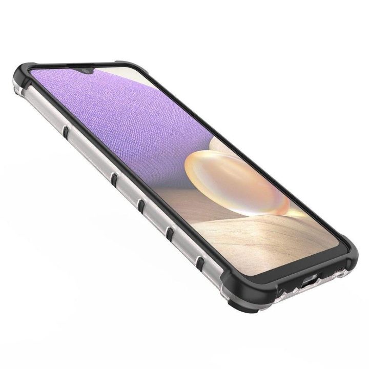 Honeycomb dėklas su geliniu rėmeliu, skirtas Samsung Galaxy A03s (166.5), mėlynos spalvos
