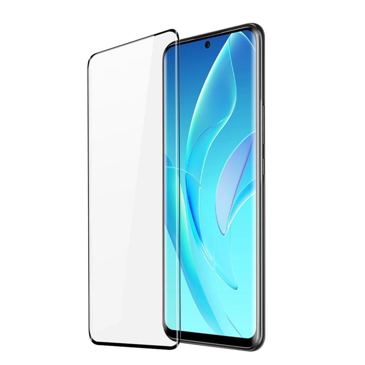 Lenktas stiklas Grūdintas stiklas Honor 60 Pro su juodu rėmeliu
