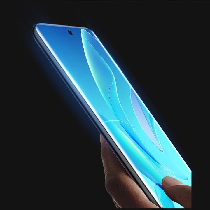 Lenktas stiklas Grūdintas stiklas Honor 60 Pro su juodu rėmeliu
