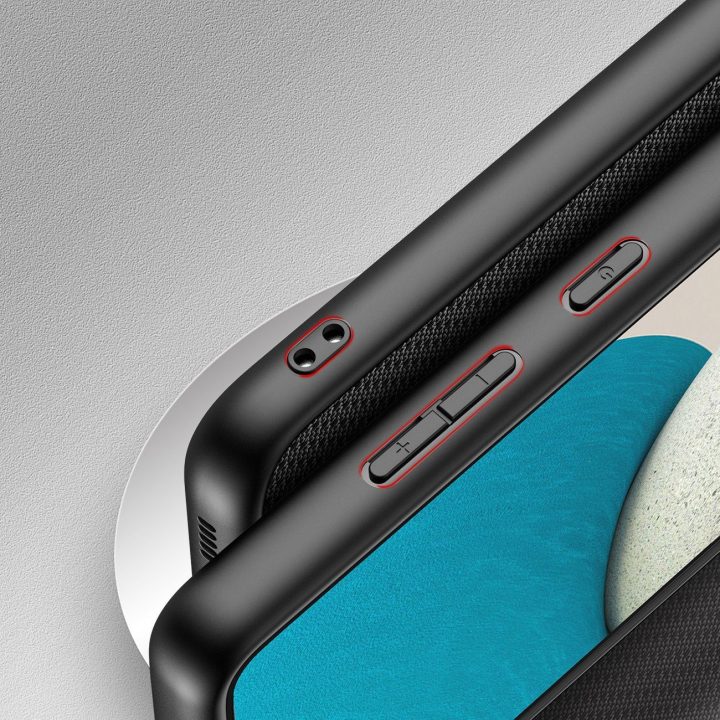 Fino dėklo dangtelis, nailono medžiaga Samsung Galaxy A73 juodas