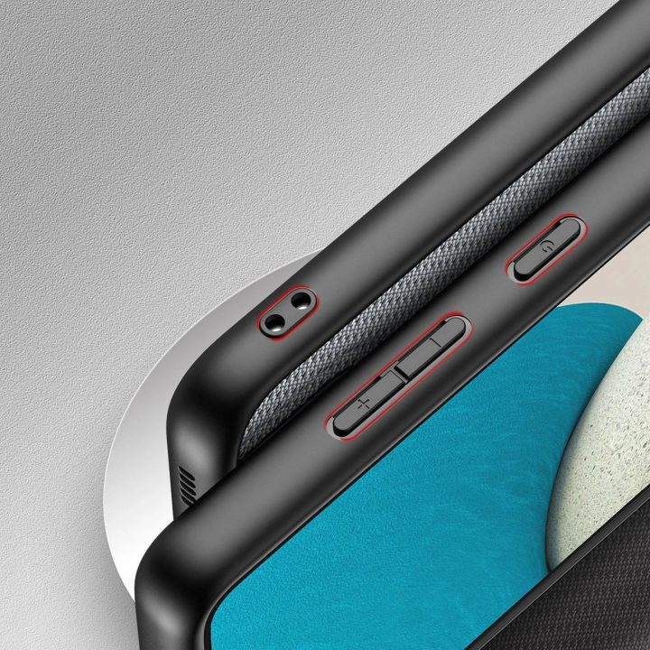 Fino dėklas pagamintas iš nailono medžiagos, skirtas Samsung Galaxy A73 , mėlynos spalvos