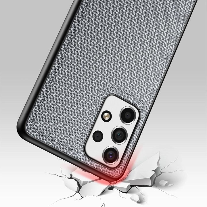 Fino dėklas pagamintas iš nailono medžiagos, skirtas Samsung Galaxy A73 , mėlynos spalvos