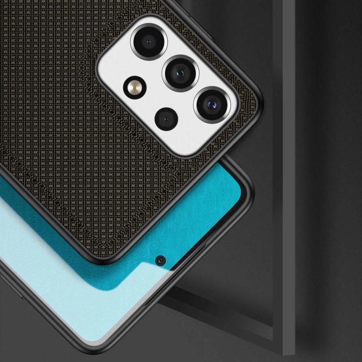 Fino dėklas pagamintas iš nailono medžiagos, skirtas Samsung Galaxy A73 green