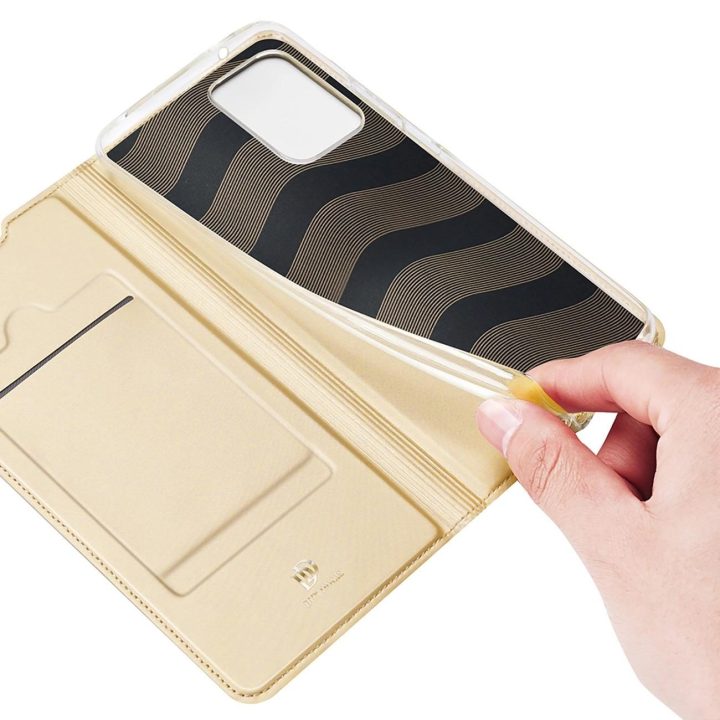 Skin Pro Holster Cover Flip Cover dangtelis, skirtas Samsung Galaxy A73 , auksinis