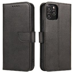 Magnetinis dėklas elegantiškas dėklas su atvartu ir stovo funkcija OnePlus Nord N20 5G juodas