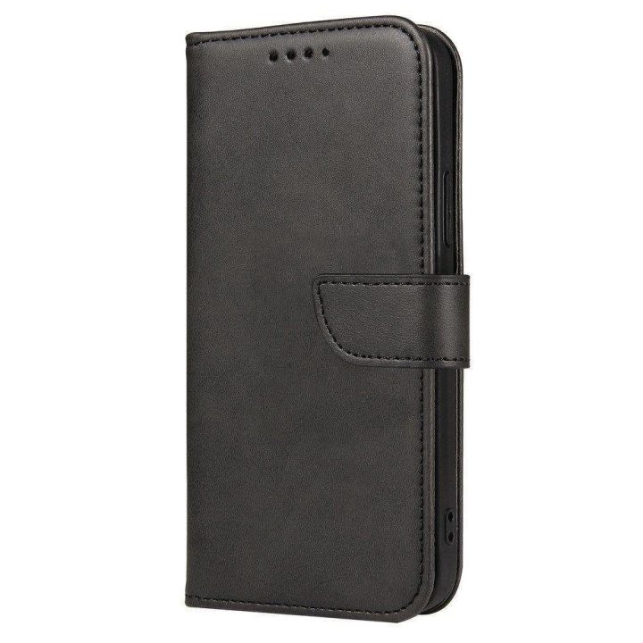 Magnetinis dėklas elegantiškas dėklas su atvartu ir stovo funkcija OnePlus Nord N200 5G juodas