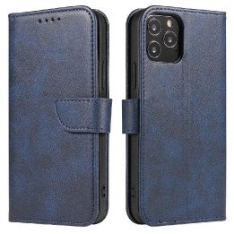 Magnetinis dėklas elegantiškas dėklas su atvartu ir stovo funkcija, skirtas Samsung Galaxy A73 , mėlynas