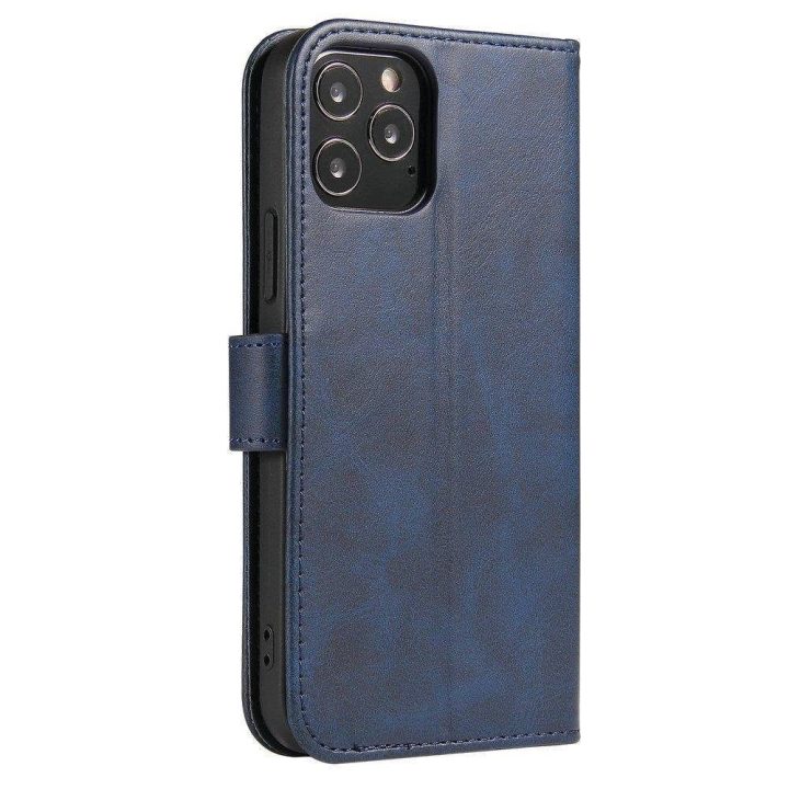 Magnetinis dėklas elegantiškas dėklas su atvartu ir stovo funkcija, skirtas Samsung Galaxy A73 , mėlynas