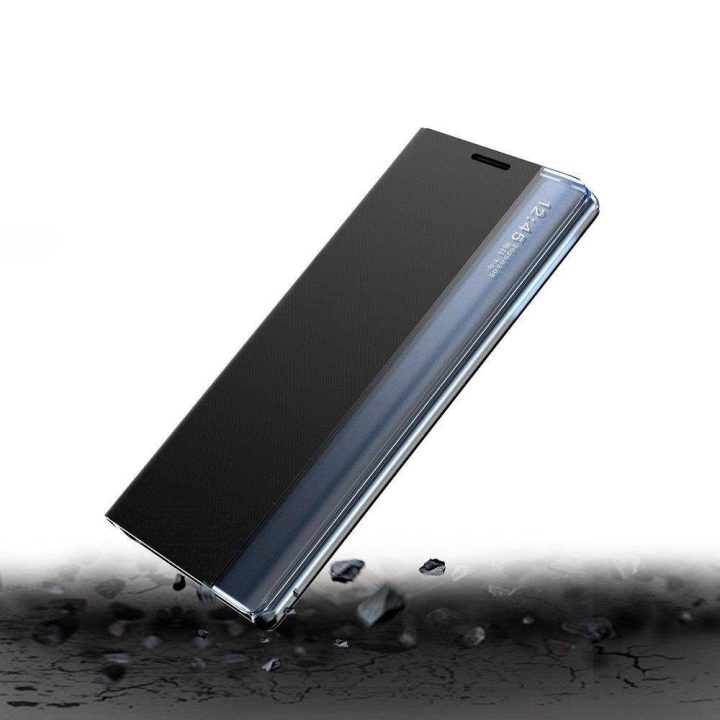 Naujas Sleep Case dėklas su stovo funkcija, skirtas Samsung Galaxy A73 , juodas