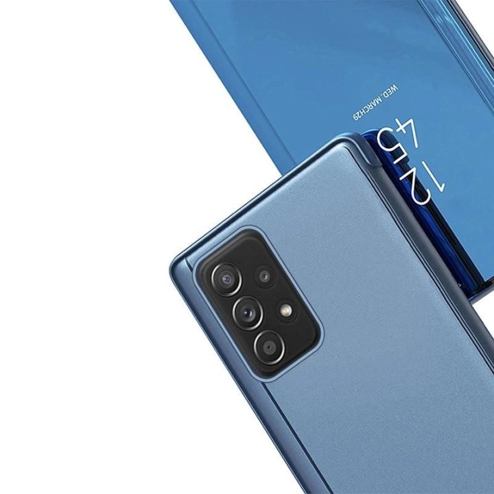 Clear View dėklas su atverčiamu dangteliu, skirtas Samsung Galaxy A73 , rožinės spalvos