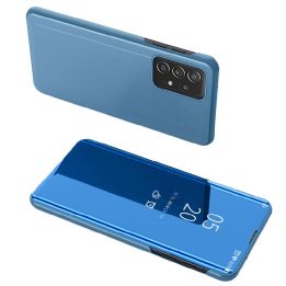 Clear View Case apverčiamasis dangtelis, skirtas Samsung Galaxy A73 , mėlynas