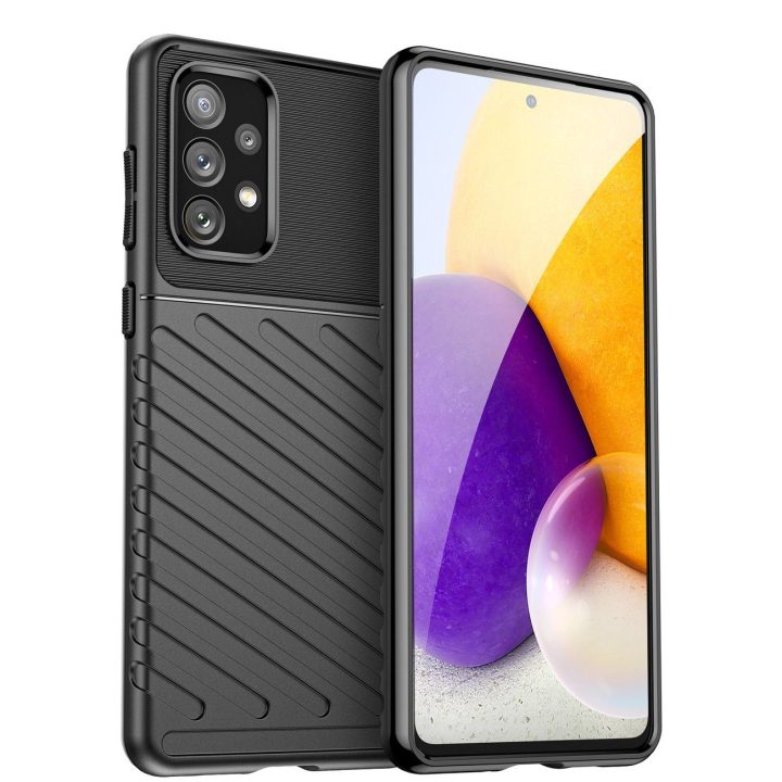 Thunder Case lankstus šarvuotas dangtelis Samsung Galaxy A73 , juodas