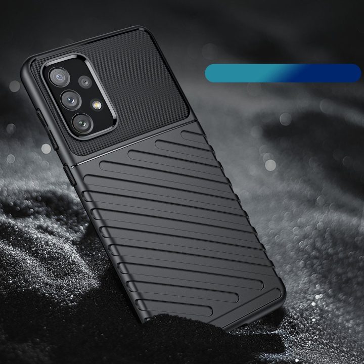 Thunder Case lankstus šarvuotas dangtelis Samsung Galaxy A73 , juodas