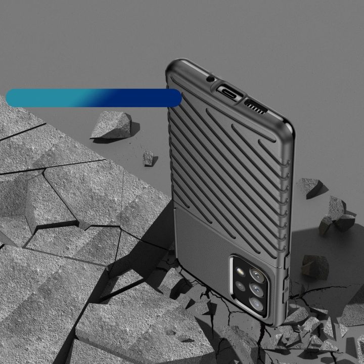 Thunder Case lankstus šarvuotas dangtelis Samsung Galaxy A73 , juodas