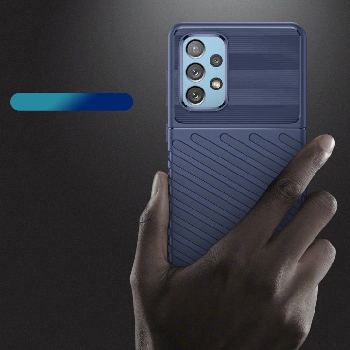 Thunder Case lankstus šarvuotas dangtelis Samsung Galaxy A73 , mėlynas