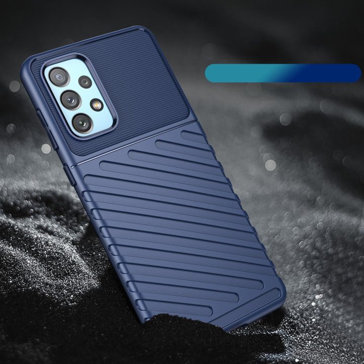 Thunder Case lankstus šarvuotas dangtelis Samsung Galaxy A73 , mėlynas