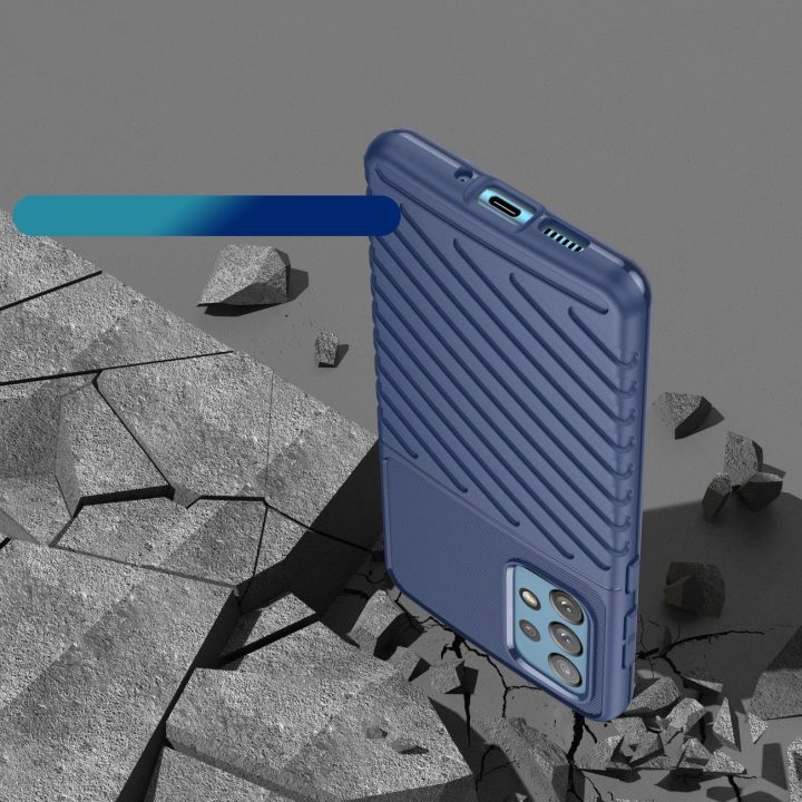 Thunder Case lankstus šarvuotas dangtelis Samsung Galaxy A73 , mėlynas