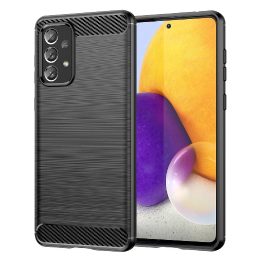 Carbon Case Lankstus TPU dangtelis, skirtas Samsung Galaxy A73 black